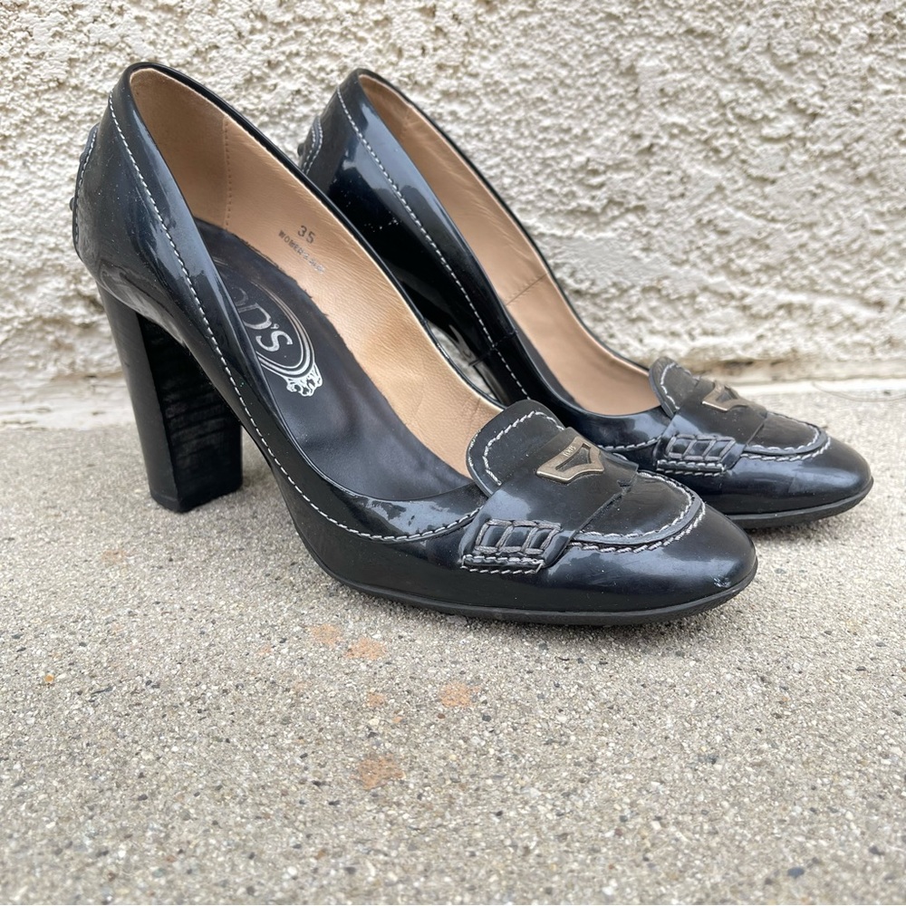 Tod’s patent leather loafer heels - Picture 2 of 11